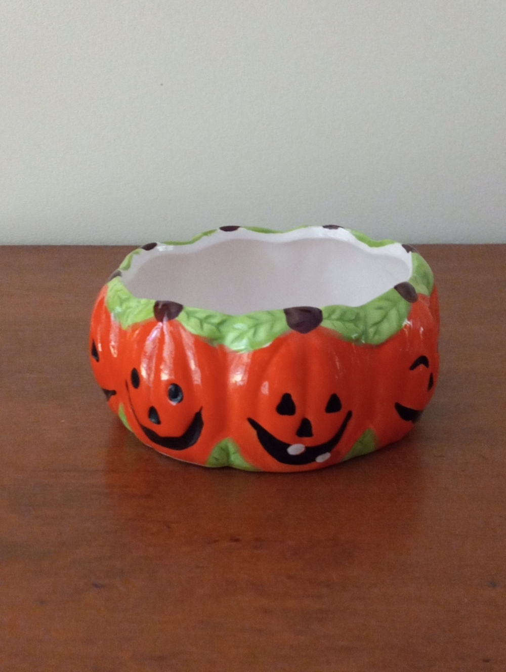 Royal Norfolk Ceramic Jack-O'-Lantern Candy Bowl Halloween Pumpkin Dish